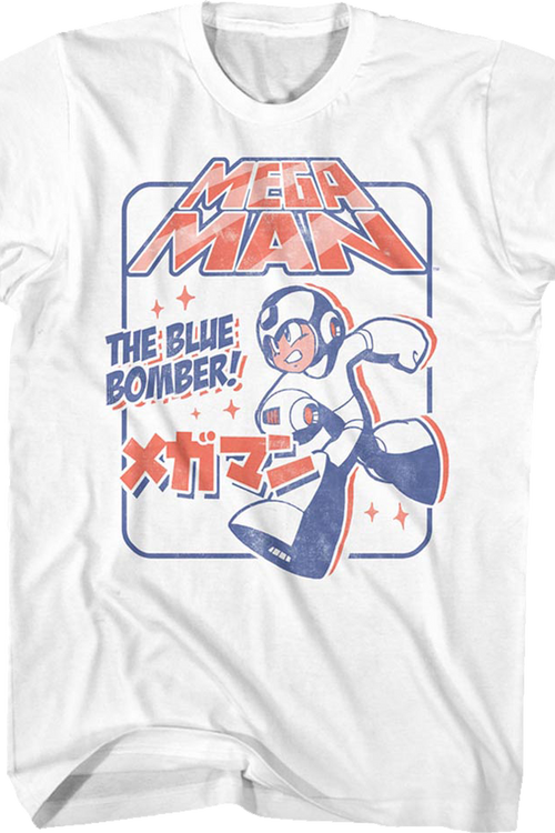 Distressed Blue Bomber Mega Man T-Shirt