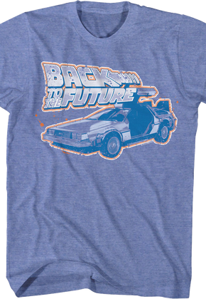 Distressed DeLorean Paint Splatter Back To The Future T-Shirt