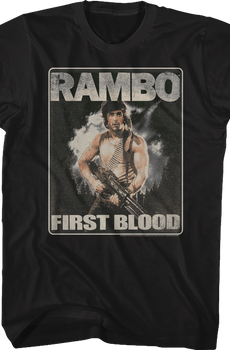 Distressed First Blood Poster Rambo T-Shirt