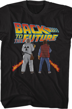 Doc & Marty Fire Tracks Back To The Future T-Shirt