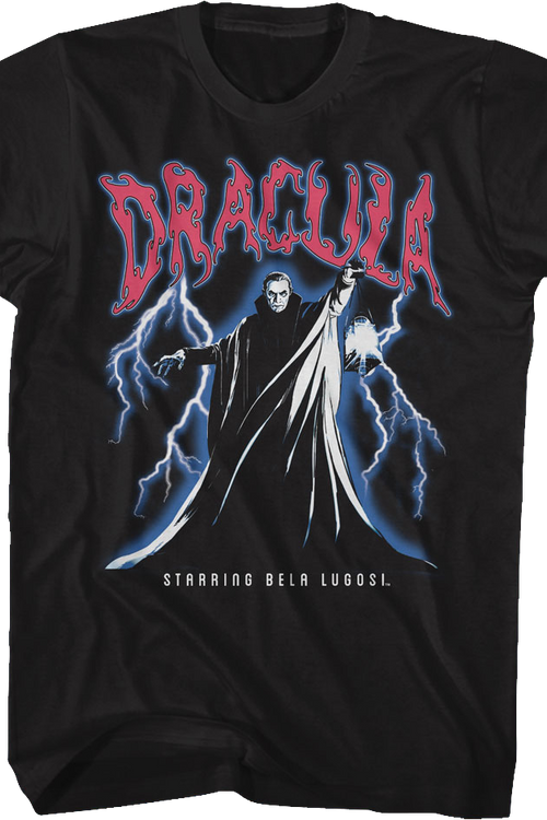Dracula Lightning Storm Bela Lugosi T-Shirt