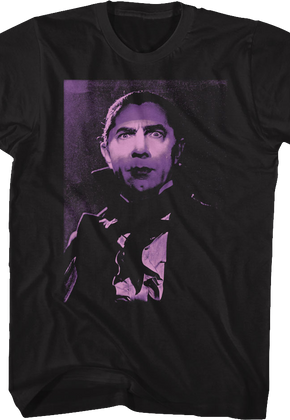 Dracula Purple Photo Bela Lugosi T-Shirt