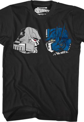 Face Off Megatron vs Optimus Prime Transformers T-Shirt