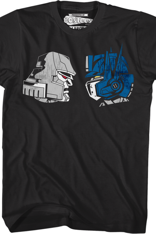 Face Off Megatron vs Optimus Prime Transformers T-Shirt