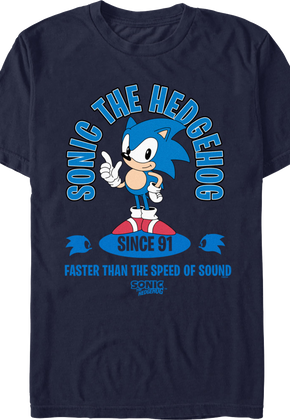 Faster Than The Speed Of Sound Sonic The Hedgehog T-Shirt