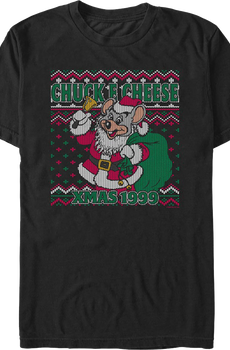 Faux Ugly Xmas 1999 Sweater Chuck E. Cheese T-Shirt