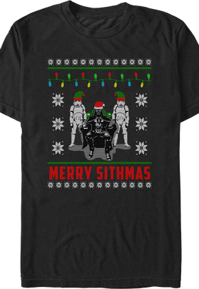 Festive Empire Faux Ugly Christmas Sweater Star Wars T-Shirt