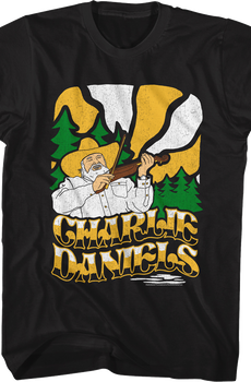 Fiddle Illustration Charlie Daniels T-Shirt