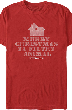 Filthy Animal Faux Ugly Knit Christmas Sweater Home Alone T-Shirt