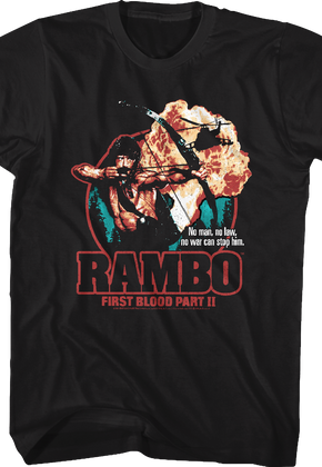 First Blood Part II Collage Poster Rambo T-Shirt