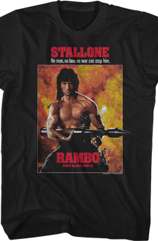 First Blood Part II Poster Rambo T-Shirt