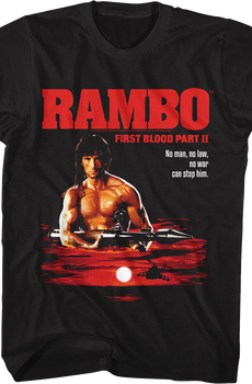 First Blood Part II Tagline Poster Rambo T-Shirt