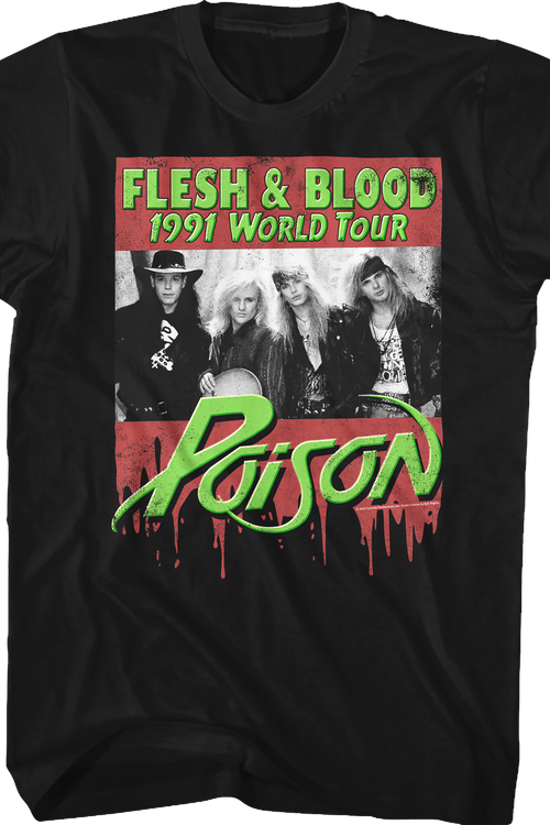 Flesh & Blood 1991 World Tour Poison T-Shirt