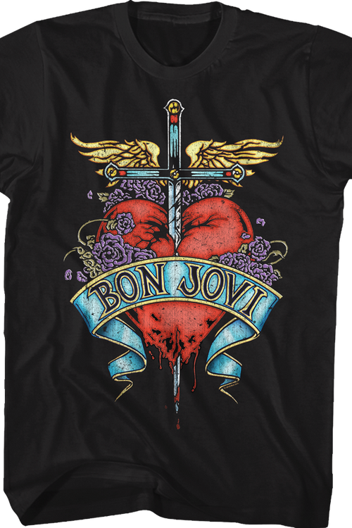 Floral Logo Bon Jovi T-Shirt