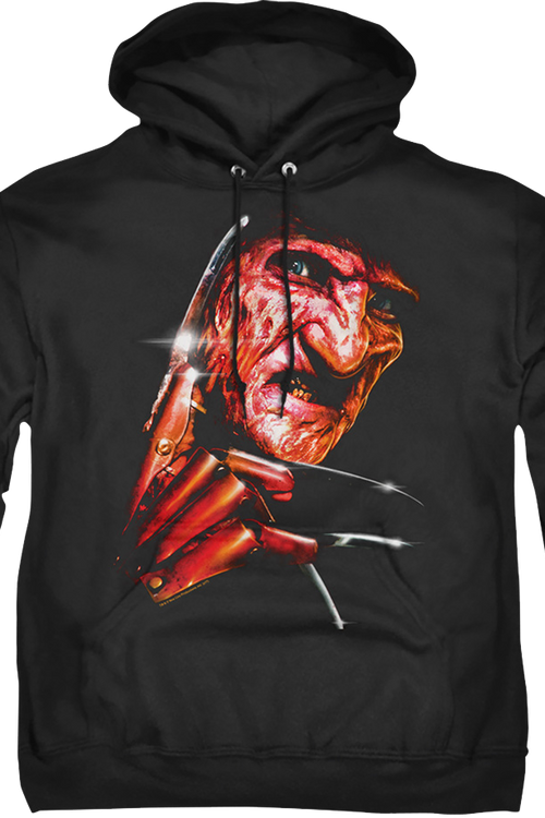 Freddy Close-Up Nightmare On Elm Street Hoodie