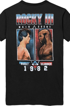 Front & Back Rocky vs. Clubber Rocky III T-Shirt