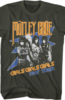 Girls Girls Girls 1987 Tour Motley Crue T-Shirt