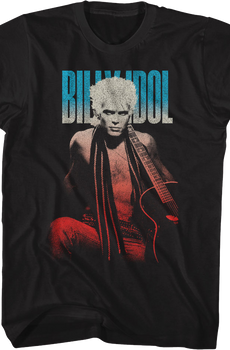 Gradient Guitar Pose Billy Idol T-Shirt