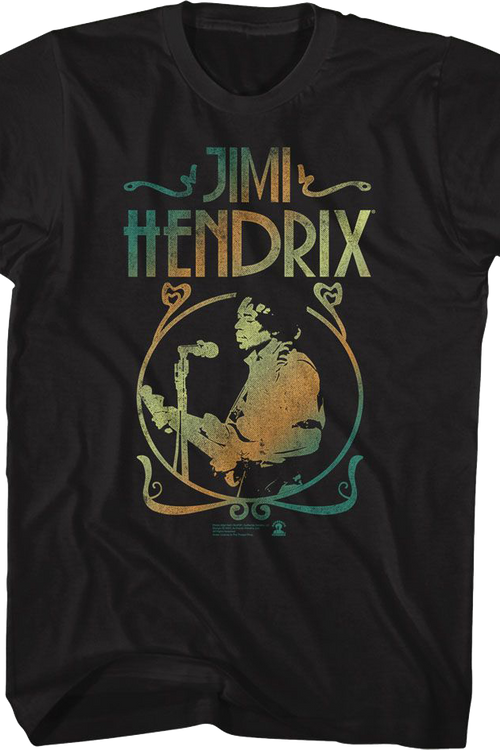 Gradient Poster Jimi Hendrix T-Shirt