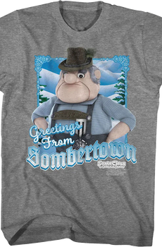 Greetings From Sombertown Santa Claus Is Comin' To Town T-Shirt