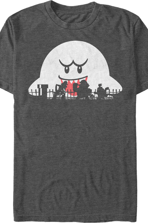 Halloween Boo Ghost And Silhouettes Super Mario Bros. T-Shirt