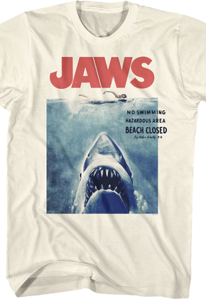 Hazardous Area Beach Closed Jaws T-Shirt