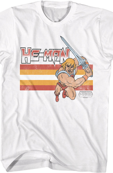 He-Man Retro Stripes Masters of the Universe T-Shirt