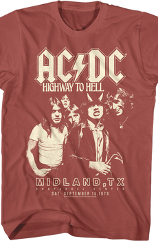 Highway To Hell Chaparrel Center ACDC T-Shirt