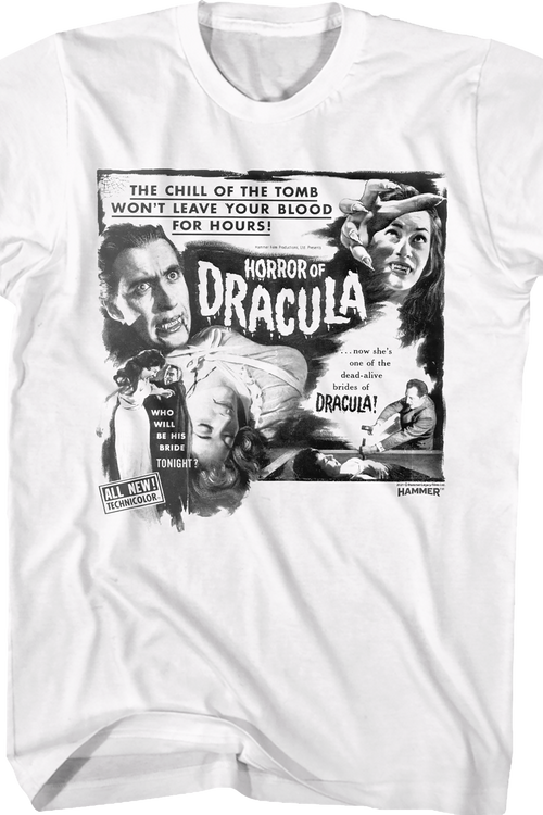 Horror Of Dracula Hammer Films T-Shirt