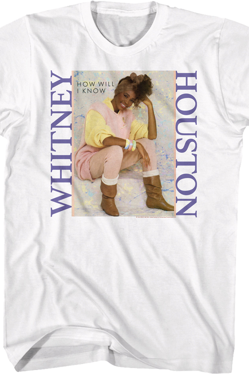 How Will I Know Single Cover Whitney Houston T-Shirt