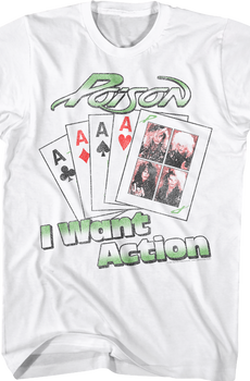 I Want Action Playing Cards Poison T-Shirt