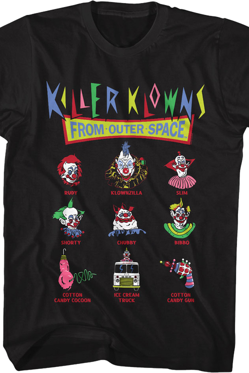 Icons Collage Killer Klowns From Outer Space T-Shirt