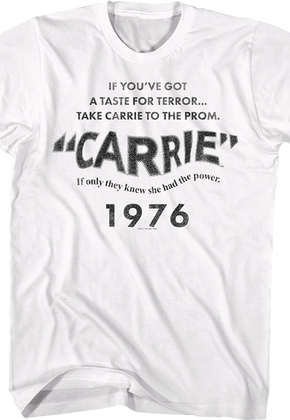 If You've Got A Taste For Terror Carrie T-Shirt