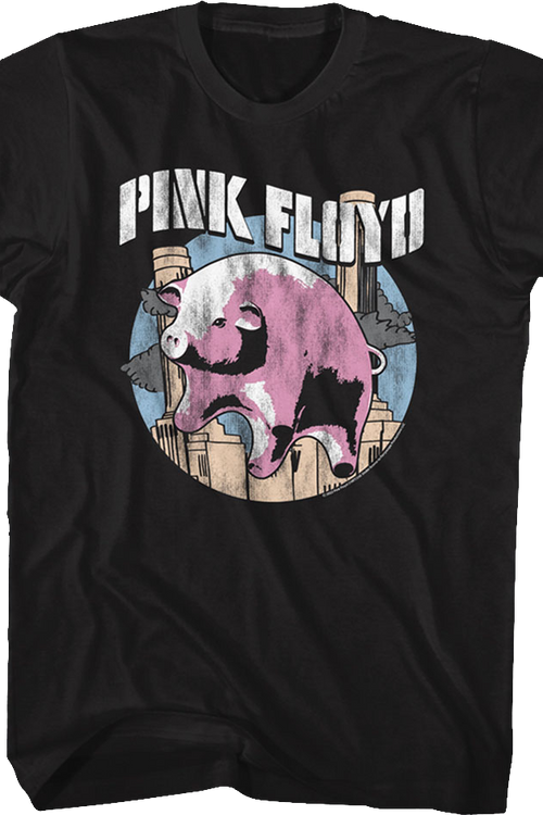 Illustrated Flying Pig Pink Floyd T-Shirt