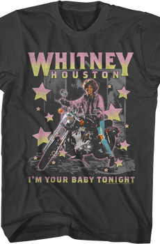 I'm Your Baby Tonight Stars & Motorcycle Whitney Houston T-Shirt