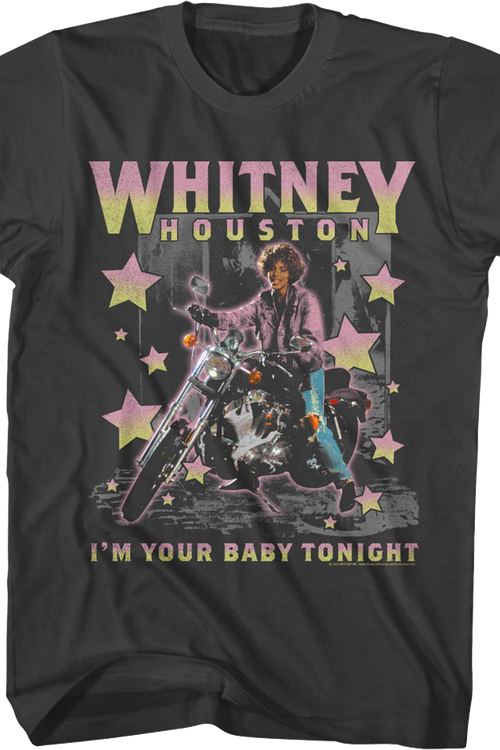 I'm Your Baby Tonight Stars & Motorcycle Whitney Houston T-Shirt