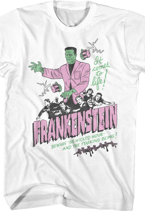 It Comes To Life Illustration Frankenstein T-Shirt