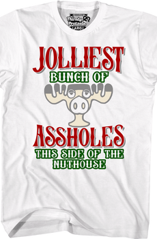 Jolliest Bunch Of Assholes Moose Mug Christmas Vacation T-Shirt