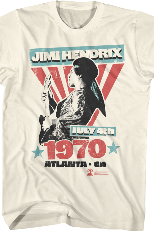 July 4th 1970 Jimi Hendrix T-Shirt