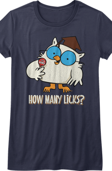 Womens Mr. Owl How Many Licks Tootsie Pop Shirt