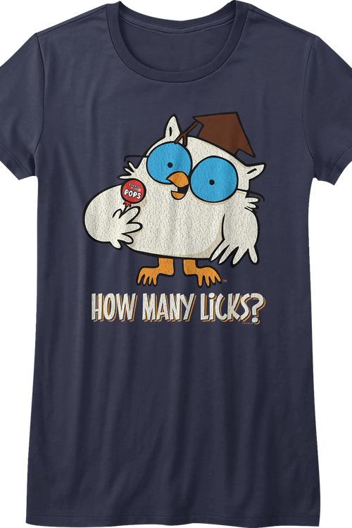 Womens Mr. Owl How Many Licks Tootsie Pop Shirt