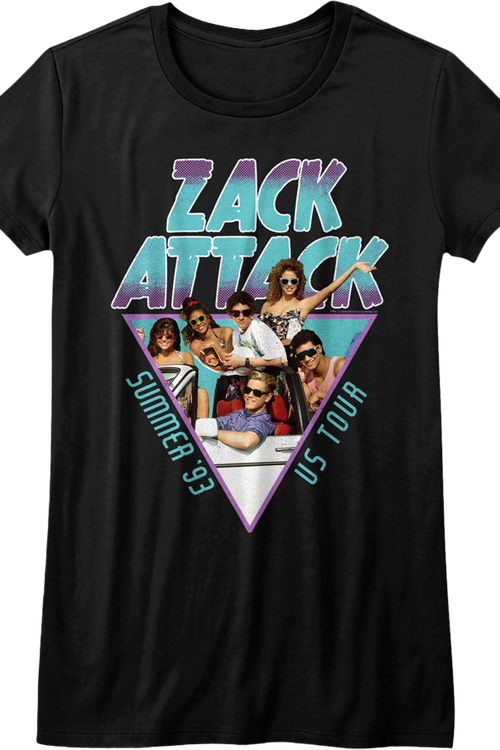 Ladies Zack Attack Summer Tour Saved By The Bell Shirt