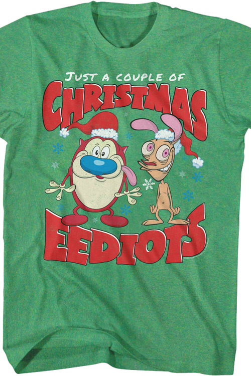 Just A Couple Of Christmas Eediots Ren And Stimpy T-Shirt