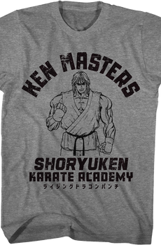 Ken Masters Shoryuken Karate Academy Street Fighter T-Shirt