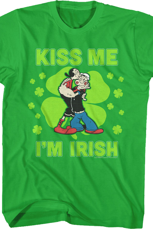 Kiss Me I'm Irish Popeye T-Shirt