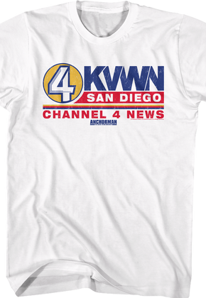 KVWN Channel 4 News Logo Anchorman T-Shirt