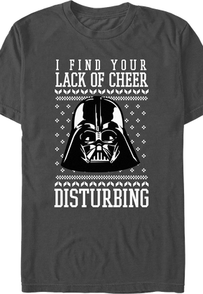 Lack Of Cheer Faux Ugly Christmas Sweater Star Wars T-Shirt