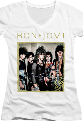 Ladies Band Photo Bon Jovi V-Neck Shirt