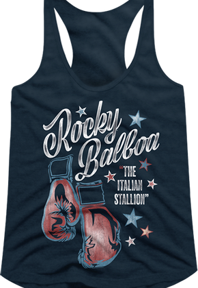 Ladies Boxing Gloves Rocky Racerback Tank Top