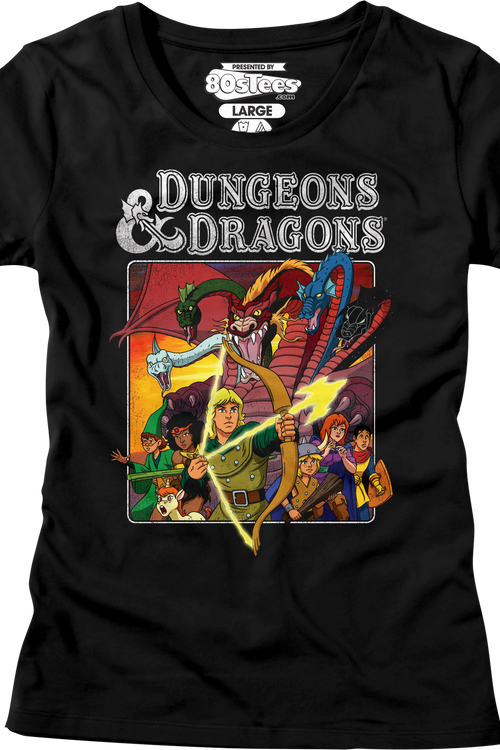 Womens Cartoon Characters Dungeons & Dragons Shirt